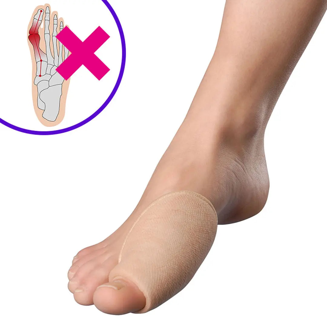 Dr. Hundt Hallux-Polster Supersoft am Fuß – Weiches Polster zur Entlastung des Großzehengelenks, schützt vor Druck und Reibung bei Hallux Valgus. Perfekt für den Alltag. 