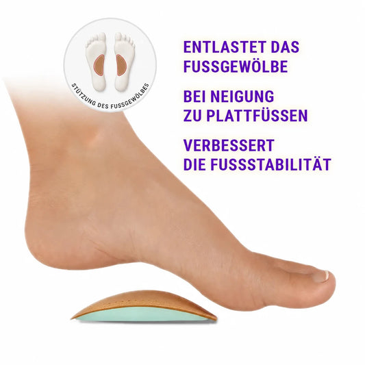 FußGut Fußgewölbe-Stützpads – Vorbeugung von Plattfuß & Knickfuß