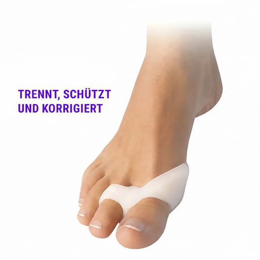 FußGut Hallux Duo-Ring mit Gelpolster zur sanften Zehenkorrektur und Druckentlastung