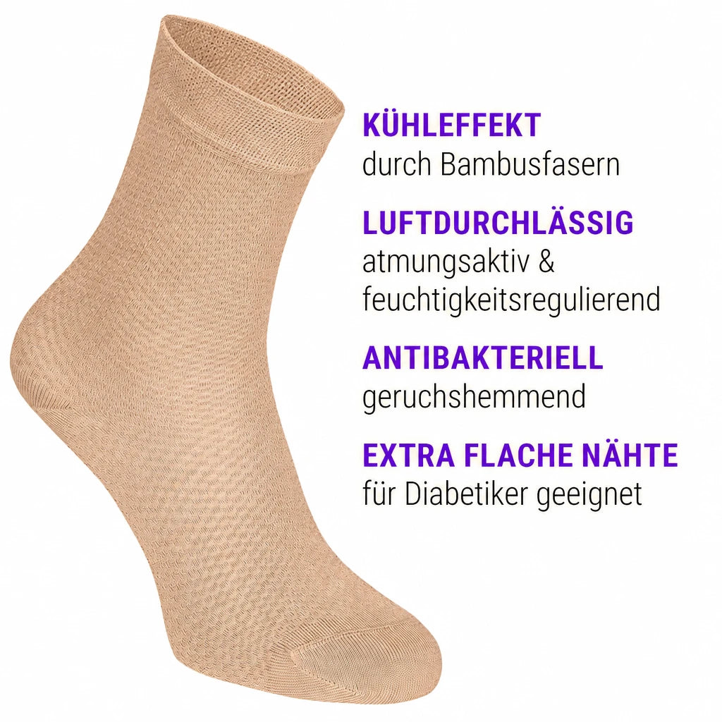Mesh Summerlight Socken mit Bambusfasern – kühlend, atmungsaktiv und geruchshemmend