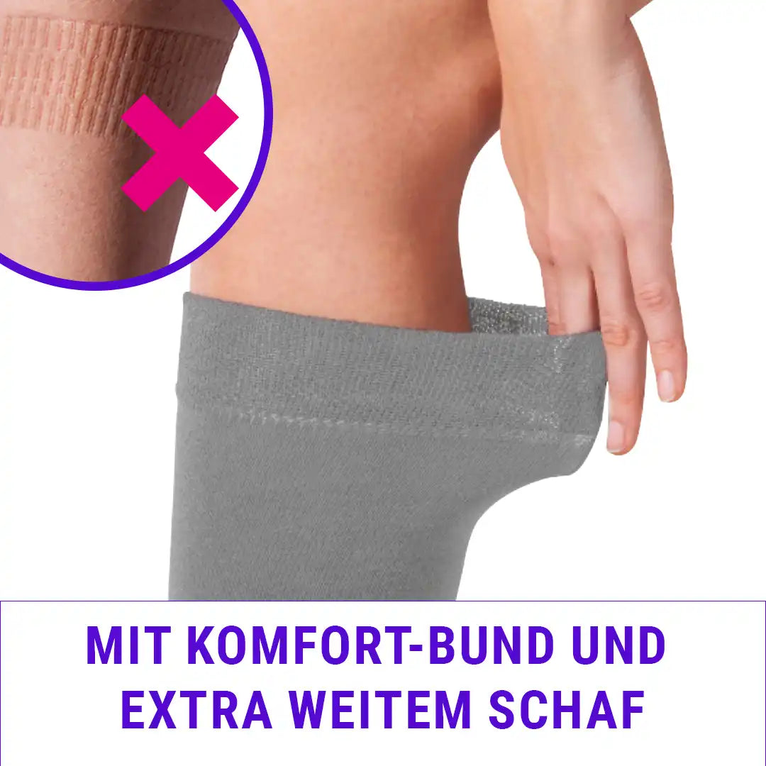 ußGut Venenfreund Sensitiv Socken – druckfreier Komfortbund in Grau